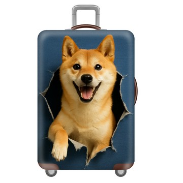 狗狗彈力加厚耐磨行李箱保護套 拉桿箱旅行箱託運防塵罩 適合18/20/24/28/30寸