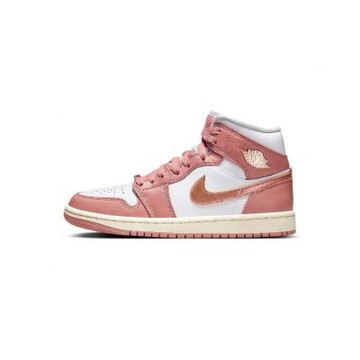 Air Jordan 1 Mid SE Red Stardust 金屬乾燥玫瑰 女鞋 FB9892-670