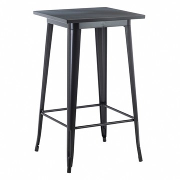 【E-home】Dale黛爾工業風金屬方形吧台桌-幅60cm-三色可選黑色