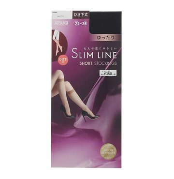 Atsugi SLIMLINE Knee short stockings Kuchigomu loose one foot