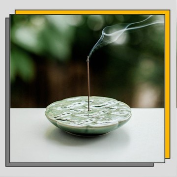 🔥臺灣出貨🔥越窯青瓷香坐復古青瓷浮雕香插香坐託家用陶瓷復古祥雲香坐/