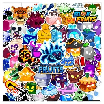 ✨新款✨ 【高回購率】120張BLOX FRUITS游戲水果盒子貼紙 兒童禮物卡通炫酷 手賬素材diy裝飾 游戲水果周邊