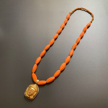 西藏西亞古法尼泊爾老珠琉璃項鏈釋迦摩尼吊墜復古古玩老貨佛教