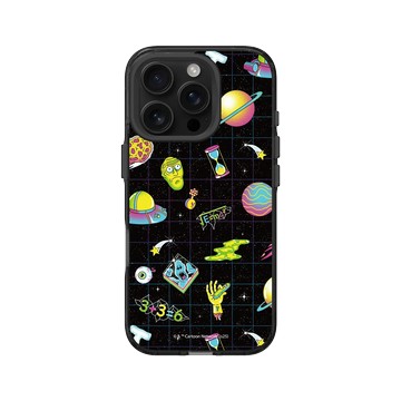 iPhone 16 Pro Clear 酷墨灰 - 瑞克和莫蒂 Rick and Morty - 太空圖鑑