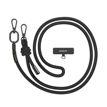 MAGEASY 8.3mm Strap 沉穩黑 手機 掛繩/掛繩片組 H7866【新竹皇家4895241119217】