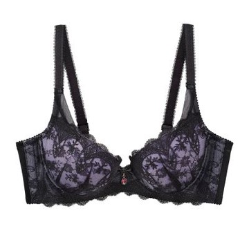 莎薇-魔力推推系列 DEF90罩杯內衣(黑) 時尚摩登-高脅美背-AB4628BL