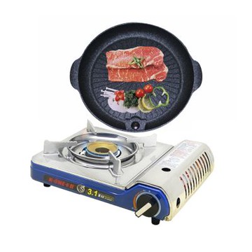 卡旺 3.1KW攜帶式卡式爐+韓式烤盤(K1-A022HST+NUR)