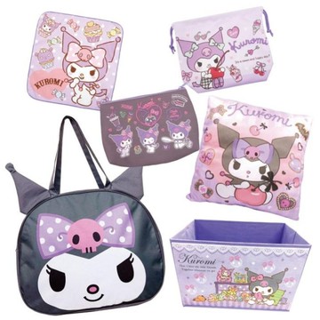 【震撼精品百貨】酷洛米_Kuromi~日本SANRIO三麗鷗 酷洛米2022年福袋(臉型提袋/6件組)*13864