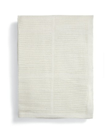 [展示品出清]  舒棉洞洞毯 - 古典白(100x150cm)