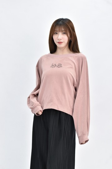 (L) maru a 印花粉色長袖上衣