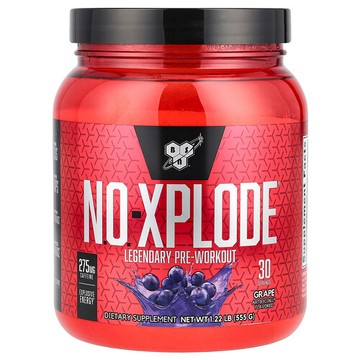 BSN, N.O.-XPLODE®，傳奇鍛鍊前補劑，葡萄味，1.22 磅（555 克）