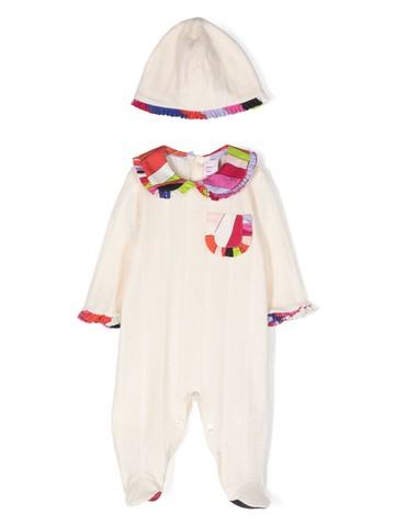 PUCCI Junior - motif-print stretch-cotton babygrow set - kids - Cotton/Elastane - 3 - Neutrals