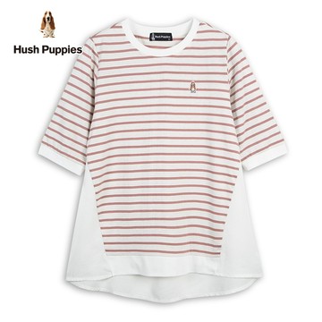 Hush Puppies 上衣 女裝簡約拼接橫條紋上衣