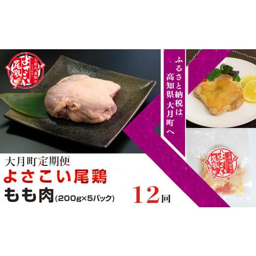 ふるさと納税 高知県 大月町 よさこい尾鶏 もも肉（200g×5パック）計12回