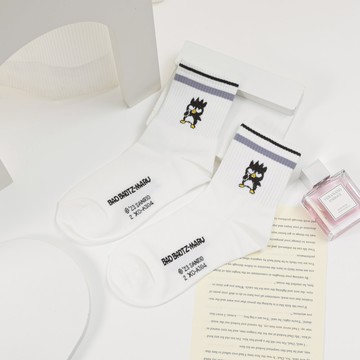 酷企鵝少女襪-條紋-22-26cm