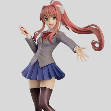 美少女心跳文學部文藝部擺件 莫妮卡校服站姿動漫模型