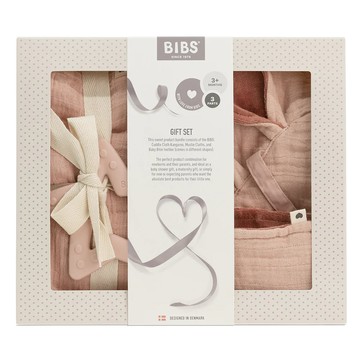 質感時尚寶寶彌月禮【BIBS】[收禮者可自選] 三件禮盒組 - 大 (共2色可選)(固齒器款式會隨機出貨) 新生兒 新手爸媽