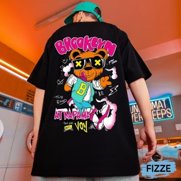 男士短袖 五分袖 男生衣服 情侶上衣 M-5XL 男生上衣 寬鬆T恤 落肩五分袖 大尺碼 ATD2070【FIZZE】