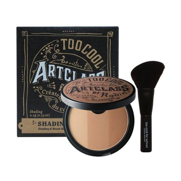 too cool for school 台灣公司貨 美術課立體修容粉餅 + 刷具組  01 class  1組