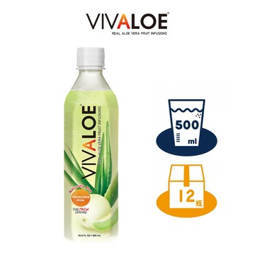 【Vivaloe 纖薈】哈密瓜蘆薈風味飲500ML_寶特瓶x12 箱購