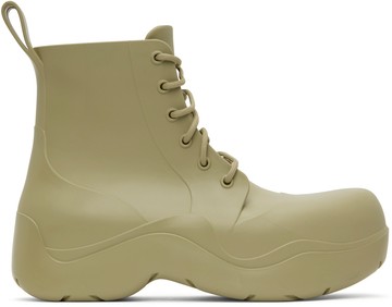 Bottega Veneta 绿色 Puddle 踝靴