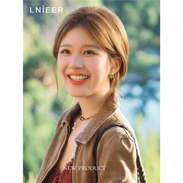 趙露思同款美拉德圈圈耳環女高級感耳圈金色耳釘2025新款秋冬耳飾