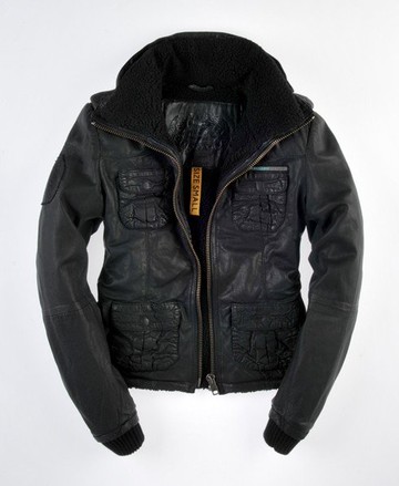 Superdry Women's Women's Ramona Flight Jacket Black - Size: XL