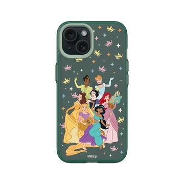 iPhone 15 Clear 憂墨綠 - 迪士尼-公主系列 Disney Princess - 迪士尼公主 - 公主角色集合