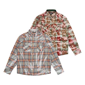 GRAF原創品牌【手工破壞】迷你slogan小刺繡破爛須須寬松美式襯衣