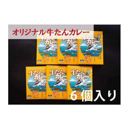 ふるさと納税 宮城県 東松島市 大きめ牛タンがゴロゴロ入った牛たんカレー（箱パッケージ入り6個）