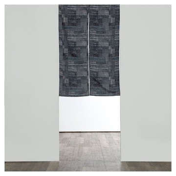 HOLA 和樂家居 艾禮思緹花長門簾 0.28kg  150 x 90 x 0.2cm  幾何藍染藍