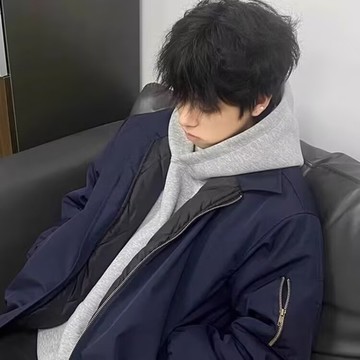 日系新款原宿時尚潮男棉服夾克  oversize  ins流行  簡約復古港風百搭休閒夾克外套