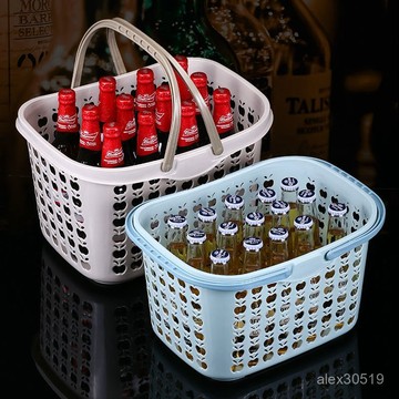臺灣出貨📦塑料手提啤酒筐ktv大排檔酒架提籃子便攜式酒吧提酒器拎酒框杯架