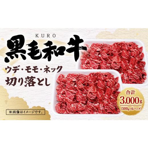 ふるさと納税 佐賀県 鳥栖市 40-16 黒毛和牛ウデ モモ ネック 切落し 3000g 3kg 牛肉