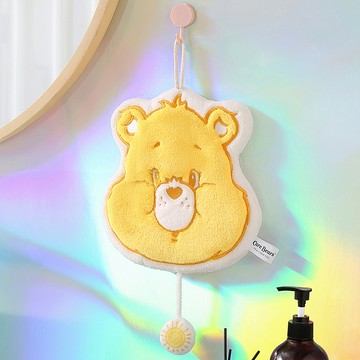 【CARE BEARS彩虹熊】珊瑚絨加厚擦手巾 黃