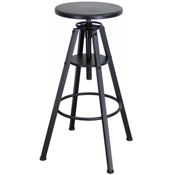 餐桌凳 鐵藝圓凳 美式鐵藝吧台椅酒吧椅前台升降高腳凳旋轉時尚簡約圓凳咖啡廳椅子『cyd0299』