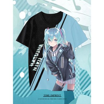 歌姬未來T恤短袖萌娘miku痛衣卡通冰絲世界計劃大碼二次元打底衫