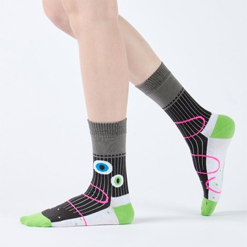 迴聲室 中筒襪 - 灰(F)