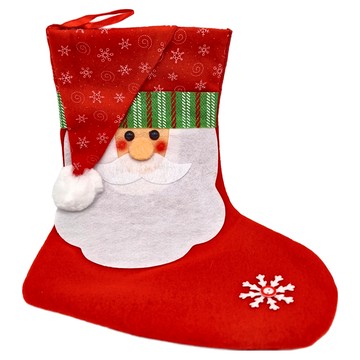 聖誕襪  38 x 19cm  老人 紅底  1個