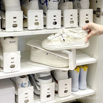 ⚡臺灣出貨⚡加厚雙層可調節鞋託架子家用入戶鞋櫃收納神器宿捨折疊式置物鞋架 LIII