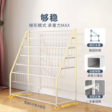 【台灣公司 可打統編】兒童書架家用繪本架閱讀區移動玩具收納架簡易寶寶書柜置物架落地 c7161