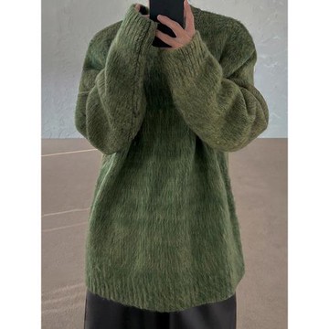 MRCYC馬海毛毛衣男士秋冬季韓系寬松潮流慵懶套頭長袖針織衫上衣