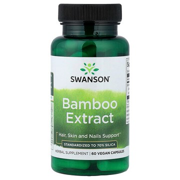 Swanson Vitamins, 竹子提取物全素膠囊，60 粒（每粒 300 毫克）