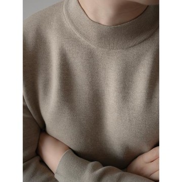 【遠紅外升溫】男士半高領基礎通勤保暖內搭打底針織衫秋冬季毛衣