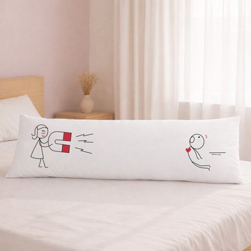 吸住你 長枕頭/抱枕套 白/籃/紫 | Humantouch