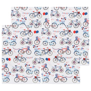 now DESIGNS 純棉擦拭布  71 x 46cm  園遊單車  4個