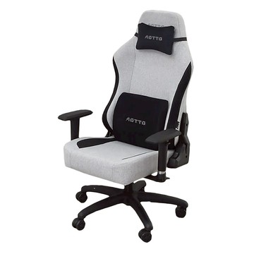 AOTTO多功能可調節電競椅 電腦椅(KOC-09)灰色 人體工學設計 舒適透氣 可旋轉扶手  71 x 70 x 126~134cm  1個