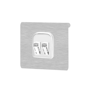Hiito 無痕很黏系列 鐵架專用髮絲紋掛勾 單爪卡扣10入-6x6