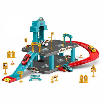 Playful Toys 【Playful Toys 頑玩具】城市停車場軌道組 玩具車 軌道車 車車 兒童禮物