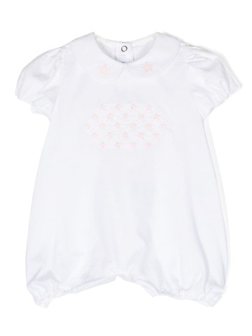 Siola - embroidered-star cotton body - kids - Cotton - 3 mth - White
